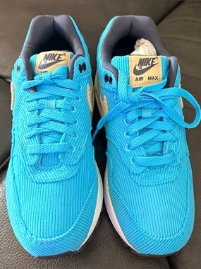 NIB Nike Air Max 1PRM blue corduroy size 6.5